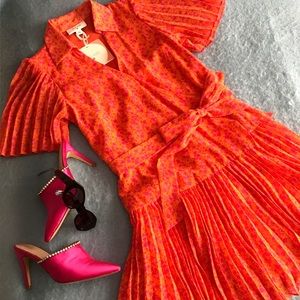 Alexis for Target, drop waist, pleated, mini, wrap dress, size Small